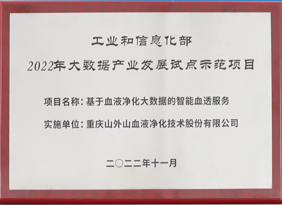 行業唯一！山外山公司入選“2022年大數據產業發展試點示范項目”